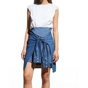 Veronica Beard White and Blue Mini Dress